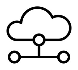 Aufkleber - cloud exchange icon. element of science icon for mobile concept and web apps. thin line cloud exchan