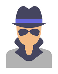 Poster - hacker icon. Element of cyber security icon for mobile concept and web apps. Colored hacker icon can be used for web and mobile