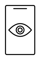 Aufkleber - eye on a smart phone icon. Element of cyber security icon for mobile concept and web apps. Thin line eye on a smart phone icon can be used for web and mobile