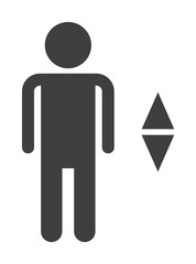 Poster - man up down icon. One of the collection icons for websites, web design, mobile app