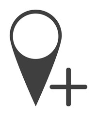 Aufkleber - pin plus icon. One of the collection icons for websites, web design, mobile app