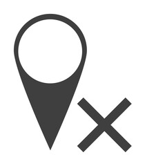 Aufkleber - pin delete icon. One of the collection icons for websites, web design, mobile app