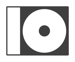 Aufkleber - cd disk icon. One of the collection icons for websites, web design, mobile app