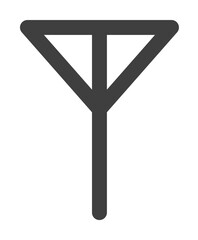 Aufkleber - antenna icon. One of the collection icons for websites, web design, mobile app