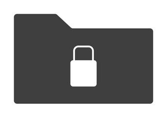 Aufkleber - locked folder icon. One of the collection icons for websites, web design, mobile app