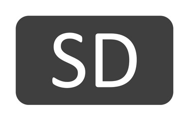 Aufkleber - sd sign icon. One of the collection icons for websites, web design, mobile app