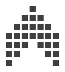 Aufkleber - pixel arrow up icon. One of the collection icons for websites, web design, mobile app