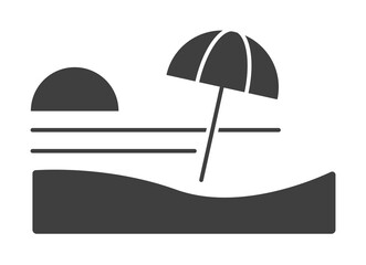 Poster - beach icon. One of the collection icons for websites, web design, mobile app