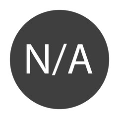 Poster - n/a sign icon. One of the collection icons for websites, web design, mobile app