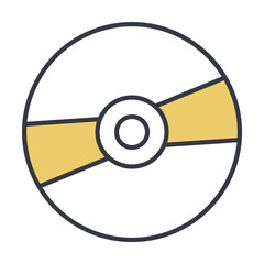 Aufkleber - CD disc icon. Element of web icon with one color for mobile concept and web apps. Thin line CD disc icon can be used for web and mobile. Premium icon