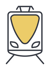 Aufkleber - a train icon. Element of web icon with one color for mobile concept and web apps. Thin line a train icon can be used for web and mobile. Premium icon