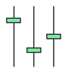 Aufkleber - audio mixer icon. Element of web icon with one color for mobile concept and web apps. Thin line audio mixer icon can be used for web and mobile. Premium icon