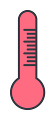 Poster - thermometer icon. Element of web icon with one color for mobile concept and web apps. Thin line thermometer icon can be used for web and mobile. Premium icon