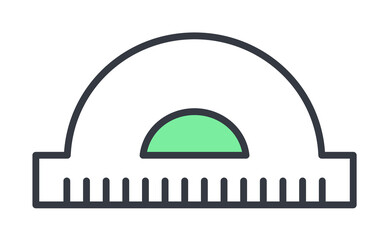Aufkleber - protractor icon. Element of web icon with one color for mobile concept and web apps. Thin line protractor icon can be used for web and mobile. Premium icon