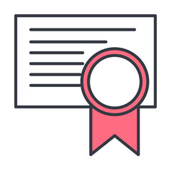 Aufkleber - certificate icon. Element of web icon with one color for mobile concept and web apps. Thin line certificate icon can be used for web and mobile. Premium icon