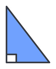 Aufkleber - right triangle icon. Element of web icon with one color for mobile concept and web apps. Thin line right triangle icon can be used for web and mobile. Premium icon