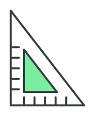 Poster - angle ruler icon. Element of web icon with one color for mobile concept and web apps. Thin line angle ruler icon can be used for web and mobile. Premium icon