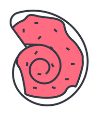 Aufkleber - cookies with cream icon. Element of web icon with one color for mobile concept and web apps. Thin line cookies with cream icon can be used for web and mobile. Premium icon