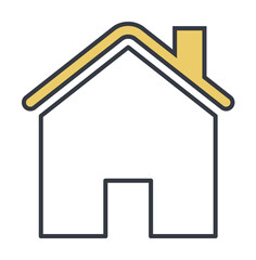 Aufkleber - house icon. Element of web icon with one color for mobile concept and web apps. Thin line house icon can be used for web and mobile. Premium icon