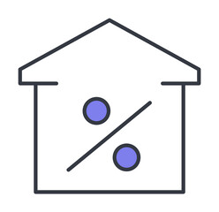 Aufkleber - mortgage icon. Element of web icon with one color for mobile concept and web apps. Thin line mortgage icon can be used for web and mobile. Premium icon