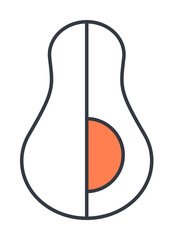 Poster - avocado icon. Element of web icon with one color for mobile concept and web apps. Thin line avocado icon can be used for web and mobile. Premium icon