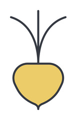 Poster - radish icon. Element of web icon with one color for mobile concept and web apps. Thin line radish icon can be used for web and mobile. Premium icon