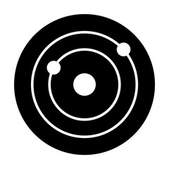 Aufkleber - solar system icon. Element of web icon with one color for mobile concept and web apps. Isolated solar system icon can be used for web and mobile
