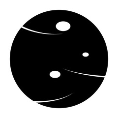 Poster - planet icon. Element of web icon with one color for mobile concept and web apps. Isolated planet icon can be used for web and mobile