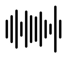 Aufkleber - sound wave icon. Element of web icon with one color for mobile concept and web apps. Isolated sound wave icon can be used for web and mobile