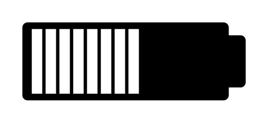 Poster - battery level icon. Element of web icon with one color for mobile concept and web apps. Isolated battery level icon can be used for web and mobile