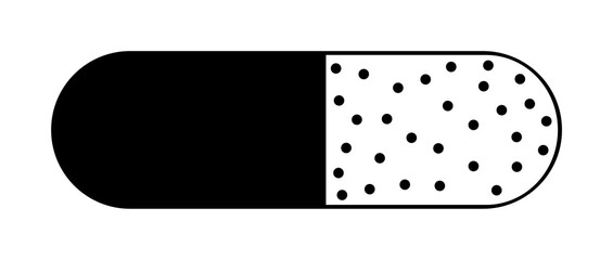 Aufkleber - pill icon. Element of web icon with one color for mobile concept and web apps. Isolated pill icon can be used for web and mobile