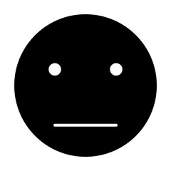 Aufkleber - sad smiley icon. Element of web icon with one color for mobile concept and web apps. Isolated sad smiley icon can be used for web and mobile