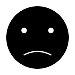 Aufkleber - sad smiley icon. Element of web icon with one color for mobile concept and web apps. Isolated sad smiley icon can be used for web and mobile