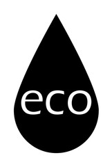 Wall Mural - eco drop icon. Element of web icon with one color for mobile concept and web apps. Isolated eco drop icon can be used for web and mobile