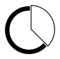 Poster - pie chart icon. element of web icon with one color for mobile concept and web apps. isolated pie cha