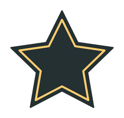 Aufkleber - five-pointed star icon. Element of web icon with one color for mobile concept and web apps. Isolated five-pointed star icon can be used for web and mobile