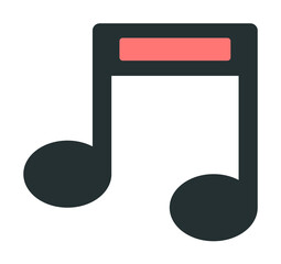 Poster - musical note icon. Element of web icon with one color for mobile concept and web apps. Isolated musical note icon can be used for web and mobile