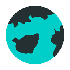 Aufkleber - Earth icon. Element of web icon with one color for mobile concept and web apps. Isolated Earth icon can be used for web and mobile
