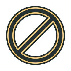 Poster - prohibition icon. Element of web icon with one color for mobile concept and web apps. Isolated prohibition icon can be used for web and mobile