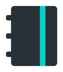 Aufkleber - telephone book icon. Element of web icon with one color for mobile concept and web apps. Isolated telephone book icon can be used for web and mobile