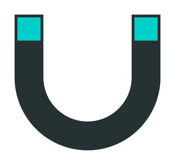 Poster - magnet icon. Element of web icon with one color for mobile concept and web apps. Isolated magnet icon can be used for web and mobile