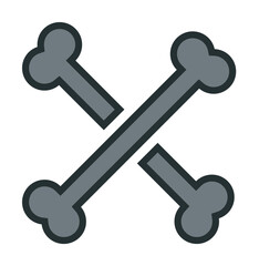 Poster - bones icon. Element of web icon with one color for mobile concept and web apps. Isolated bones icon can be used for web and mobile
