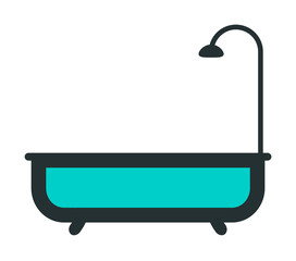 Aufkleber - bath icon. Element of web icon with one color for mobile concept and web apps. Isolated bath icon can be used for web and mobile