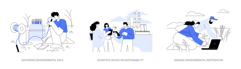 Poster - environmental science abstract concept vector illustrations.