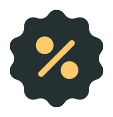 Aufkleber - percent sign in a circle icon. Element of web icon with one color for mobile concept and web apps. Isolated percent sign in a circle icon can be used for web and mobile