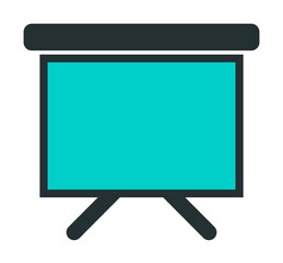 Aufkleber - screen for presentation icon. Element of web icon with one color for mobile concept and web apps. Isolated screen for presentation icon can be used for web and mobile