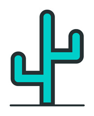 Aufkleber - cactus icon. Element of web icon with one color for mobile concept and web apps. Isolated cactus icon can be used for web and mobile