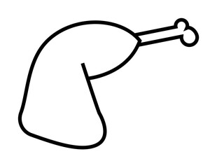 Aufkleber - fried chicken leg icon. Element of fast food for mobile concept and web apps icon. Thin line icon for website design and development, app development