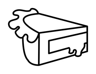 Poster - Cheese Cake icon. Element of fast food for mobile concept and web apps icon. Thin line icon for website design and development, app development