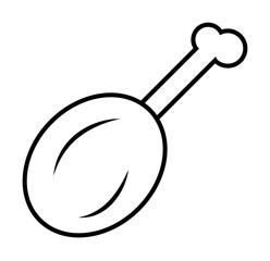 Aufkleber - fried chicken leg icon. Element of fast food for mobile concept and web apps icon. Thin line icon for website design and development, app development